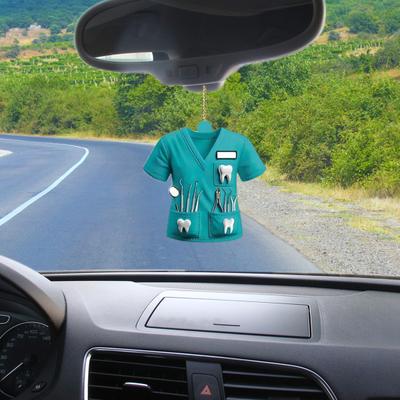 Acrylic Pendant Decorative Car Rearview Mirror Pendant with Lanyard Easy To Hang Unique Medical Clothing Ornament
