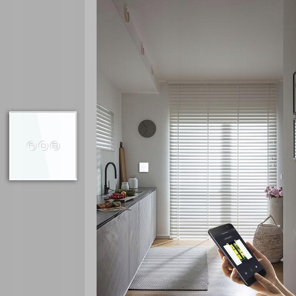 Roller Shutter Switch Touch Controller WiFi TUYA white