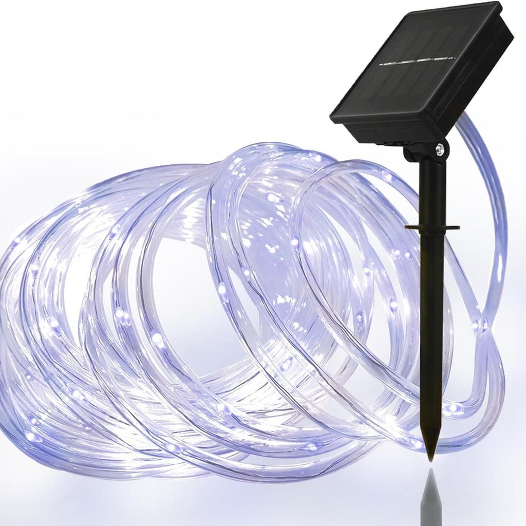 Outdoor Solar LED Rainbow Tube String Lights for Courtyard and Christmas Decor