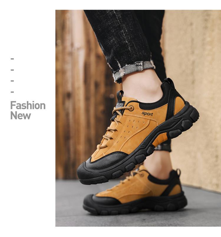 Pantofi de drumeție pentru exterior pentru bărbați, pantofi de drumeție de înaltă calitate, noi, casual, piele moale, talpă moale, pantofi casual, comerț exterior, mărime mare, modă, utilaje