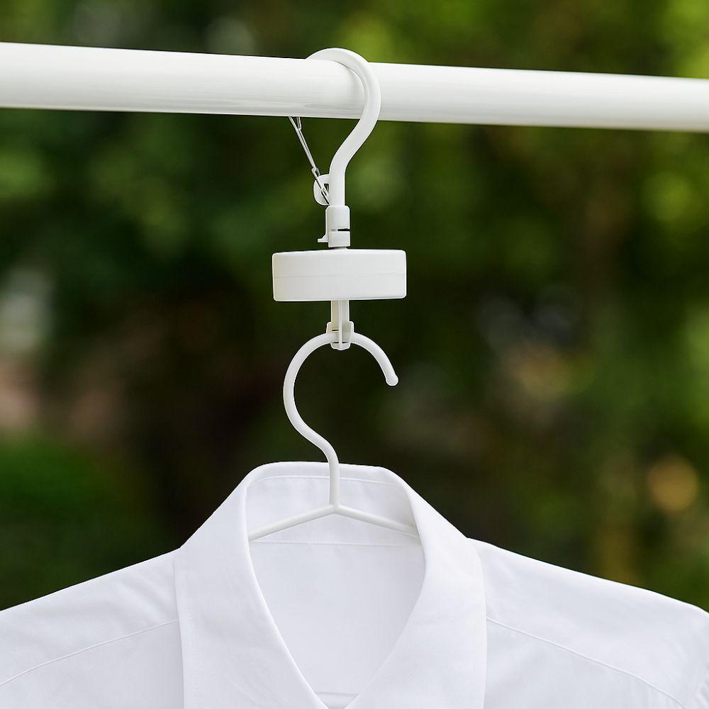 Automatic Rotating Drying Rack Save Space Storage Hook Portable Clothes Drying Rack  Bathroom