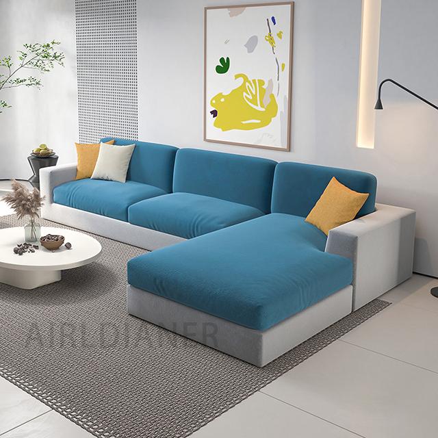 Velvet Sofa Cushion Pad Cover For Living Space Stretch L Shaped Plush Sofa Seat Cover Nonslip Heavyweight Sofa Slipcovers 1 /2 /3 /4 Seater