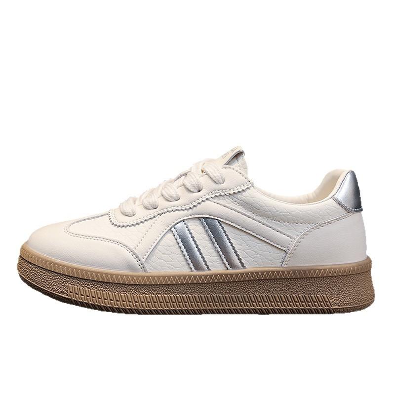 Leder Deutsche Trainingsschuhe Damen 2025 Herbst neue vielseitige flache weiße Schuhe Kinder Einzelschuhe lässige Sport-Board-Schuhe