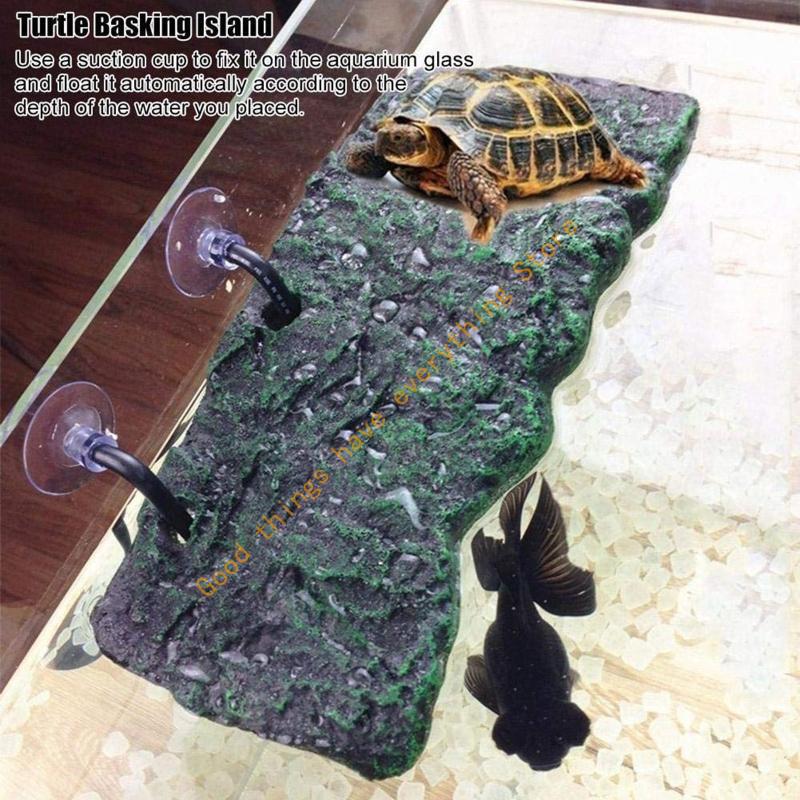 

for Turtle Basking Platform Floating Resting Island Resin Dock for Aquatic Pets 55KF CN