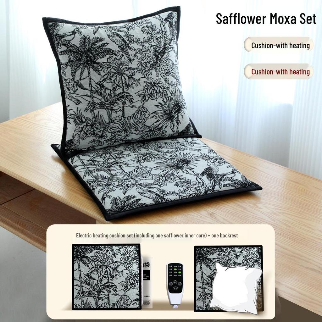 Wormwood Heated Seat Cushion with Moxibustion Therapy - Electric Heating Pad for Office Chairs