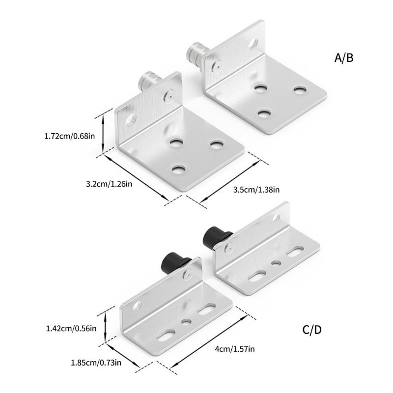 Multipurpose Stainless Steel/Iron Rotating Corner Brackets 4 Pack for Secure Fastening In Furniture and Building