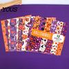 Paper Crafting Halloween Supplies 12 Sheets Scrapbook Set, 6x6in Double-Sided Craft Paper, Pumpkin Ghost Bat Pattern Decorative for Journal,