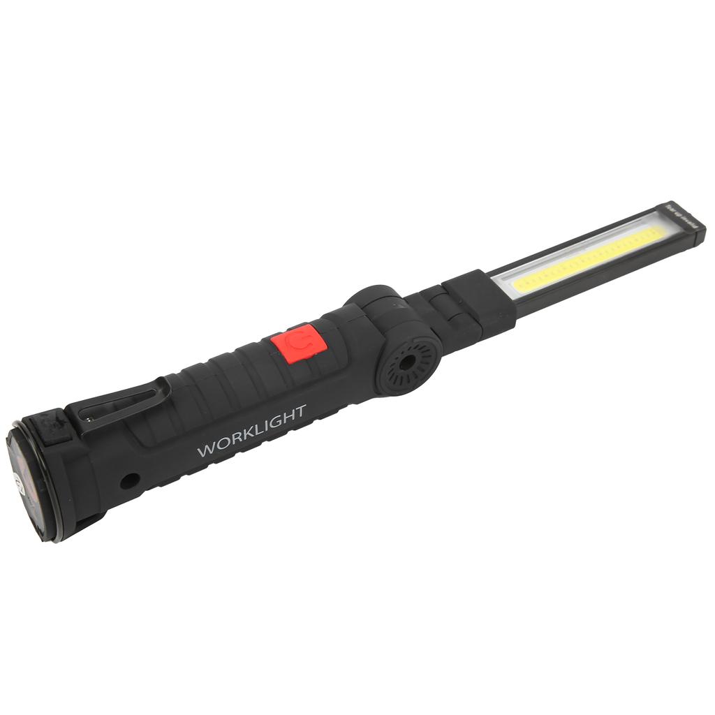 Linterna USB recargable, luz de trabajo plegable multifuncional, linterna LED COB para acampar
