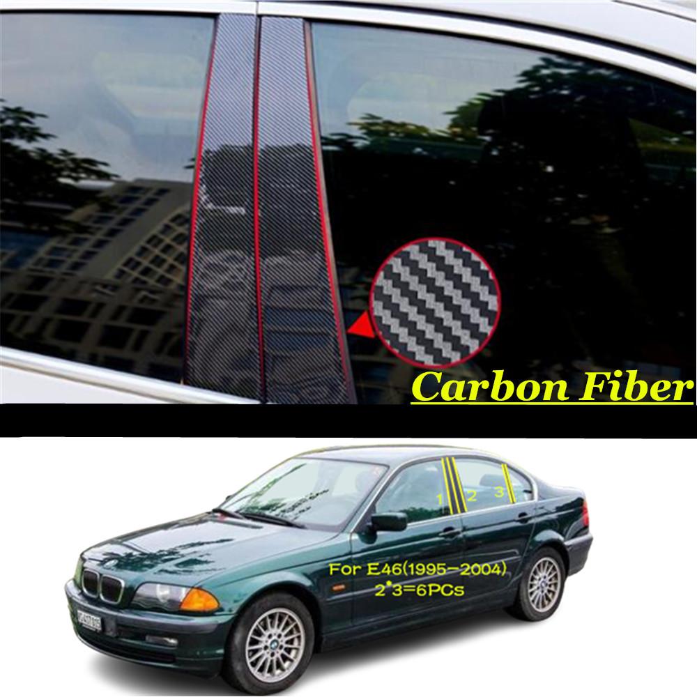 For BMW 3 Series/GT G20 F30 E46 E90 E91 1995-2024 Car PC Material Pillar Post Cover Door Trim Window Molding Sticker Accessories