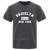 Brooklyn Est 1631 New York Letter Print Oversized Tshirt Casual Fitness T Shirt Streetwear Unisexs Clothing Casual Cotton Tshirt