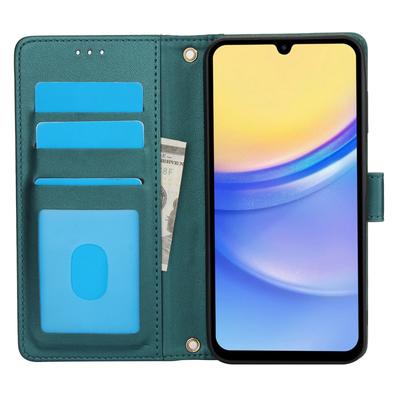 SY-003 For Samsung Galaxy A16 5G/A16 4G Case PU Leather Stand View Phone Wallet Cover with Hand Strap