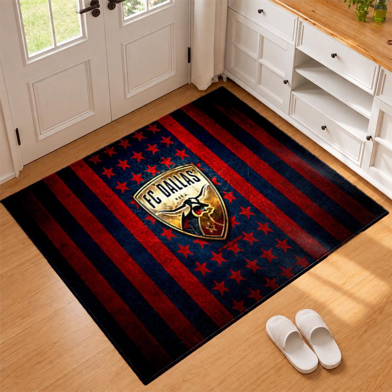 FC Dallas Carpet Door Mat for Living Room or Bedroom Protective Mat Under Chair Office Decoration Christmas Gift Birthday Present