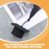 12Pcs Graduation Cap Bottle Toppers Wine Caps Set for Party Decoration Mini Graduation Cap Mini Hat Bottle Cover