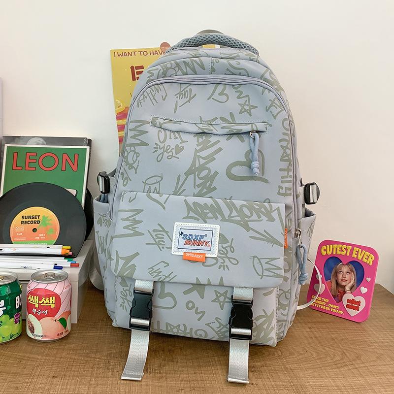Children's Schoolbags Elementary School Girls Junior High School Students High Looking Dirty Resistant Printing School Backpack