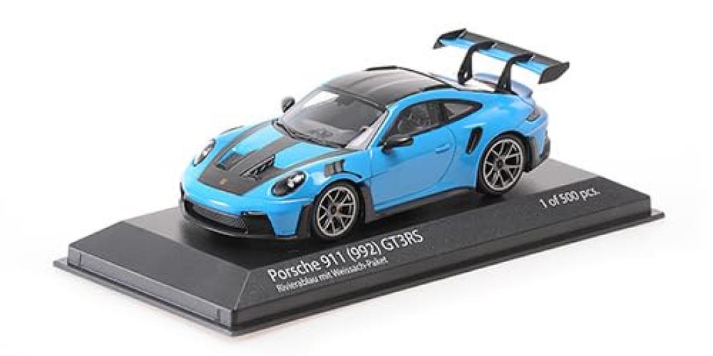 Minichamps Porsche 911 GT3RS 2024 Silver Wheels 1/43 (992) Blue/Dark