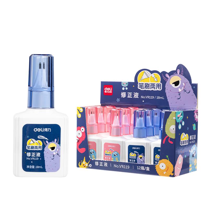 Deli 18ml Correction Fluid Pen with Stainless Steel Tip