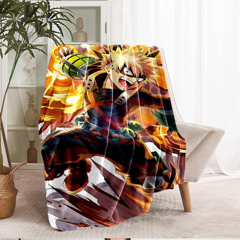 My Hero Academia Theme Printed Blanket - Perfect for Couch, Bed, Travel & Outdoor Use | Machine Washable, Cozy & Durable.