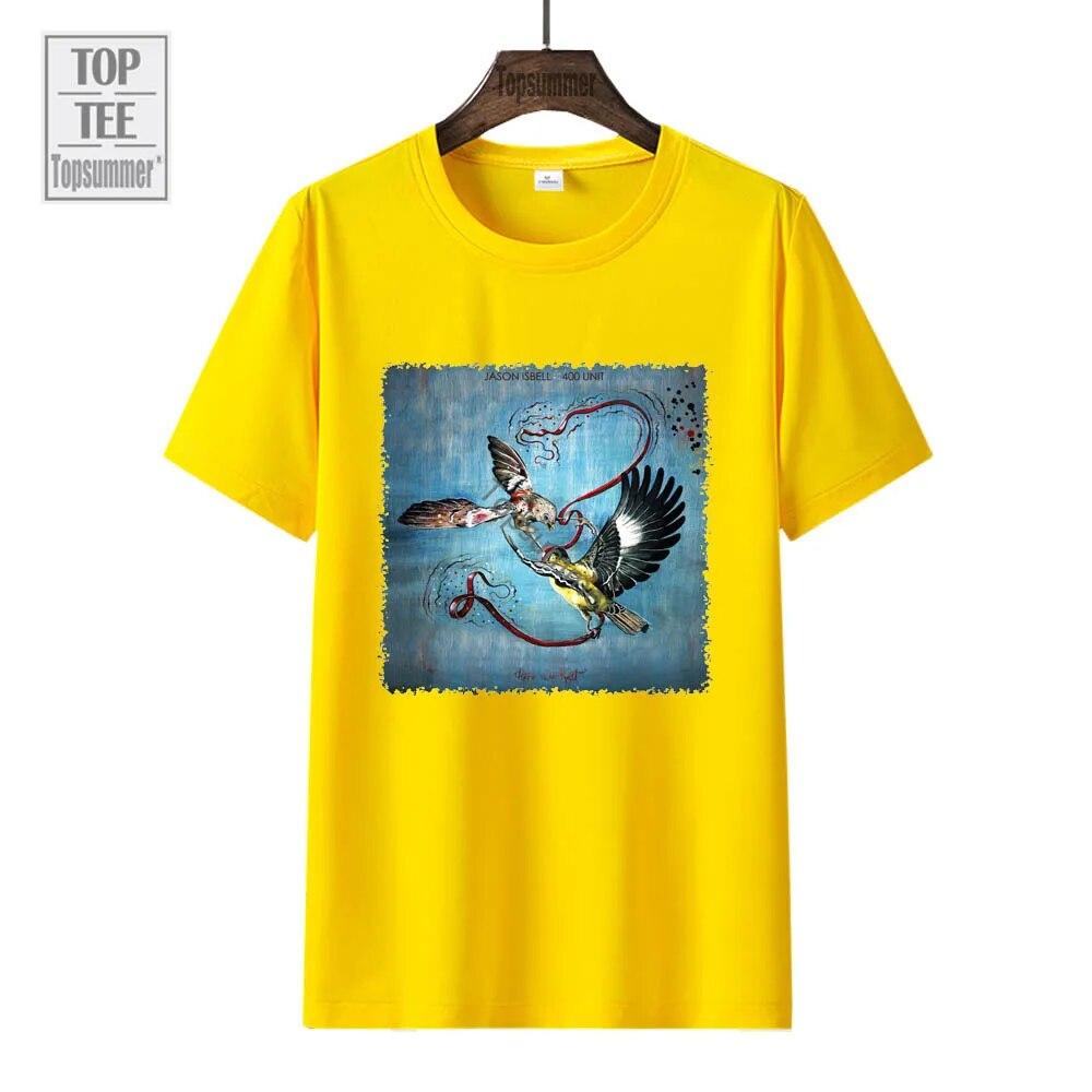Camiseta do álbum Here We Rest Jason Isbell e a turnê de 400 unidades Camiseta da moda adolescente Harajuku Camiseta de algodão Roupas pretas