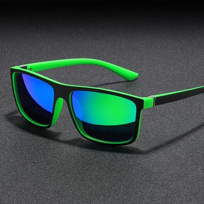 KAMMPT Square Trendy Men Sun Glasses Blue Retro Women Shades for Outdoor Travelling Hiking Driving Fishing Sunglasses