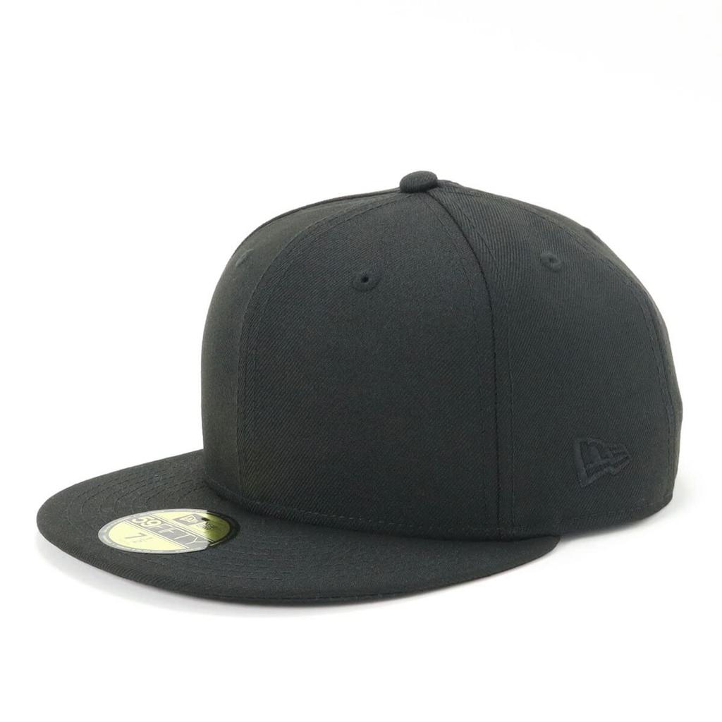 New Era Cap 59FIFTY Plain Basic BlackBlack 7 58 5950 BASIC BLK BLK 25J
