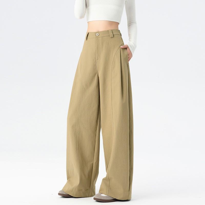 Womens High-Waisted Wide-Leg Trousers 2026 Casual Loose Pants