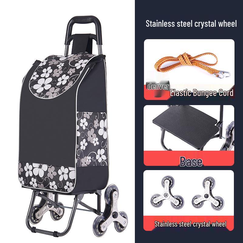 Compact Folding Shopping Cart and Trolley for Groceries and Luggage