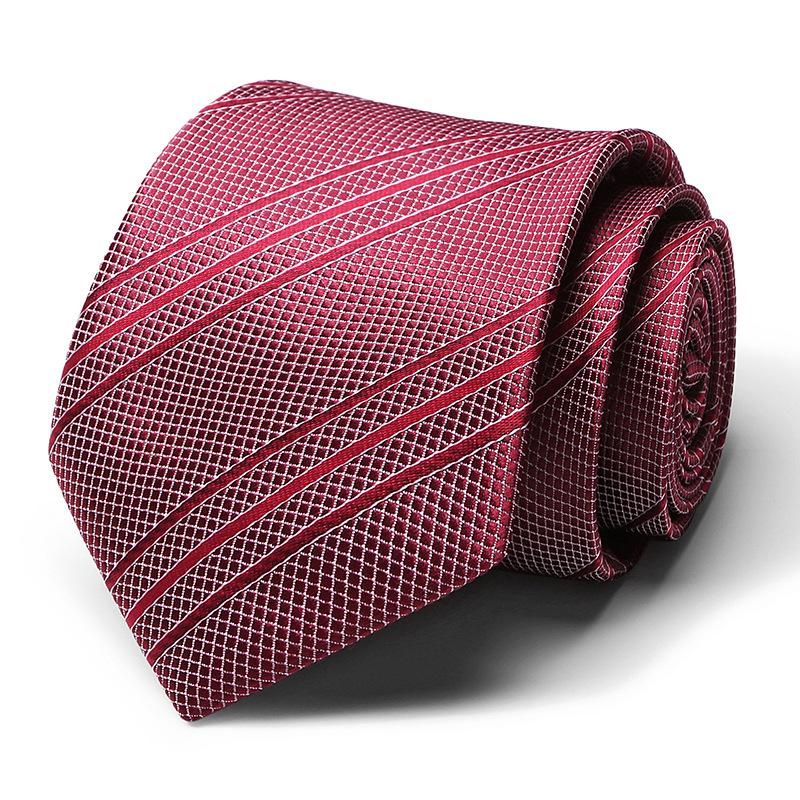 Tie Tie Polyester Silk Tie 8Cm Business Men'S Dress Wedding Studio Tie