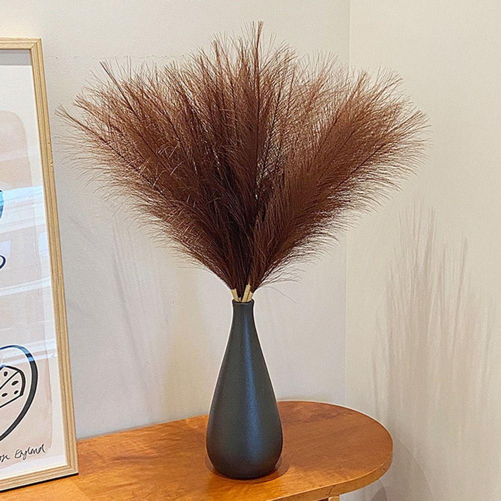 20Pcs Fluffy Texture Artificial Pampas Grass Faux Grass 50cm/22in Tall Faux Plant Reed Decoration Multi-color