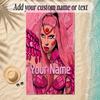 Beach TowelLady Gaga Custom Name Text Personalized Soft Towel for Beach Pool Indoor Home Decor Gift