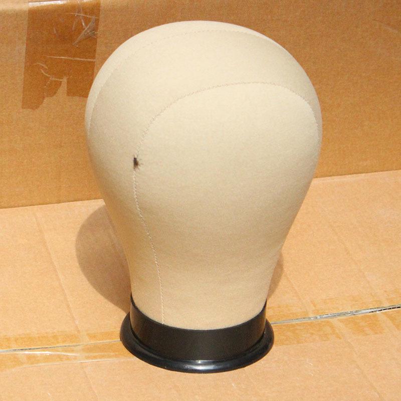 Cork Canvas Mannequin Head Stand for Wig Styling and Display