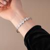 Europäisches und amerikanisches herzförmiges Zirkon geometrisches quadratisches Armband, Armband, Nischen-Kaltwind-Temperament-Schmuck