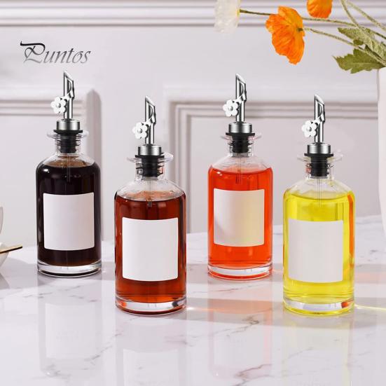 مدفق نبيذ أنيق من الفولاذ المقاوم للصدأ، فوهة صب النبيذ مقاومة للغبار، مدفق زجاجة زيت لبار المطبخ المنزلي