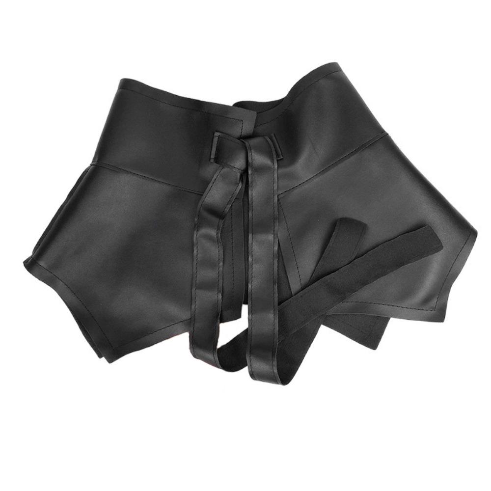 Ruffles Design PU Leather Belt Cross All Match Corset Belt Super Wide Peplum Cummerbund Punk Style
