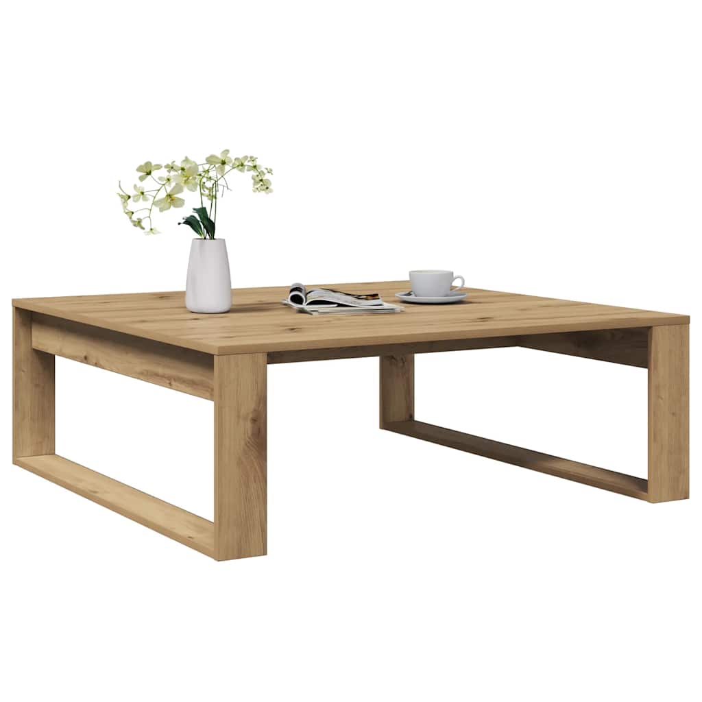 Artisan Oak Coffee Table 100 x 100 x 35 cm Engineered Wood