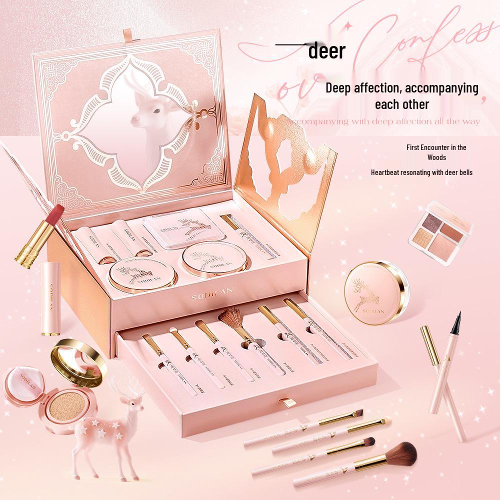 Sotilan One Deer Deep Affection Makeup Set: Lipstick and Cushion Gift for Wife/Girlfriend
