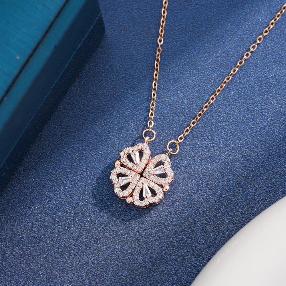 High-End Unisex Four-Leaf Clover Necklace - Trendy & Versatile 2026 Style for Women