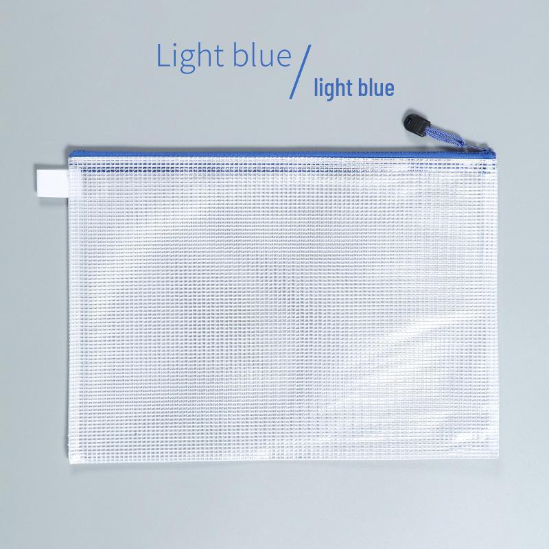 

Colored Zipper PVC Mesh Storage Bag - Pencil Case & File Organizer B6 [23*11.5] білий