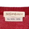 Yves Saint Laurent Wool Long Sleeve Sweater 36 Red Knit Women Used