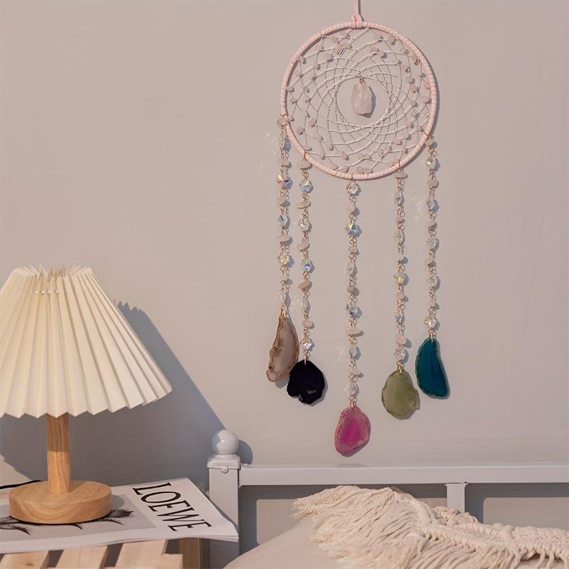 [Natural Gemstone Dream Catcher] Natural Green Gemstone 1pc Dream Catcher - Wind Chimes, Sun Catchers, Home Decor