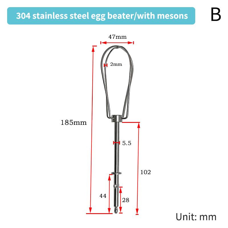 1/2 Pcs Electric Mixer Heads Handheld Beater Heads Stainless Steel Eggs Mixer Hand Mixers Electric Mixer Replace Parts Accessor B