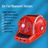 Six-Fan Multifunctional Cooling Hat with Solar Bluetooth Headlamp