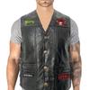Vest Street Punk Vest Jacket Ujjatlan Harley Motorcycle Badge Hímzett mellény