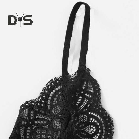 2 Pcs/Set Bra Panties Set Lace Uo Bow knot See through Lace V Neck Spaghetti Strap Three Point Pornographic Lady Underwear Suit