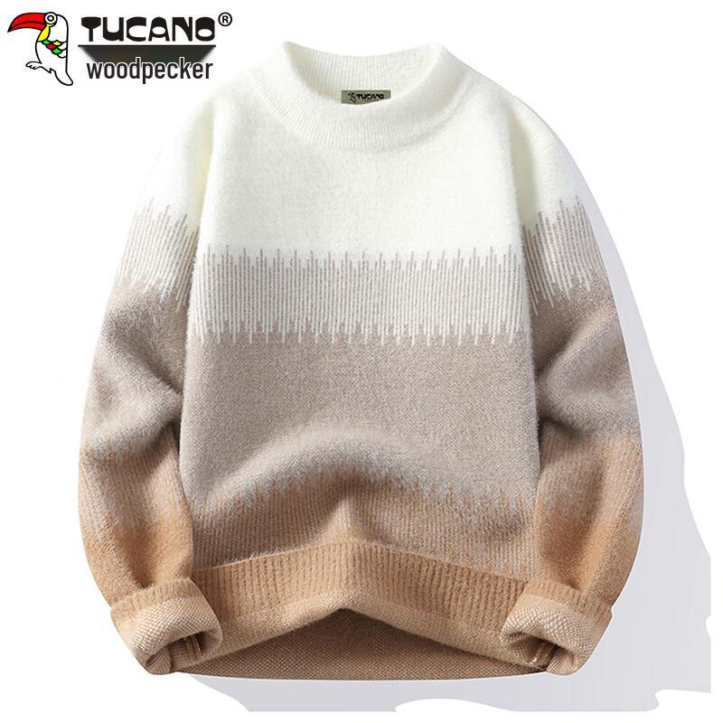 

TUCANO Men s Thickened Imitation Mink Velvet Sweater 3XL