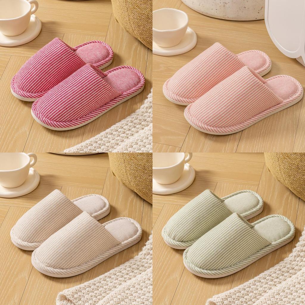 Style Cotton Slippers For Home Indoor Non Slip Soft Bottom Warm Footwear For Adults