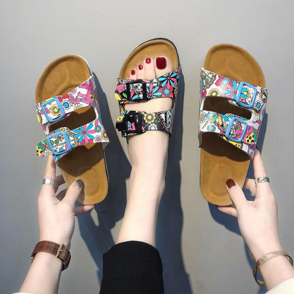 2025 Casual Slippers Two-button Flat Soft Slippers Slippers Foreign Trade Boken Soft Soles Are Resistant To Abrasion for Couple Slippers for Men