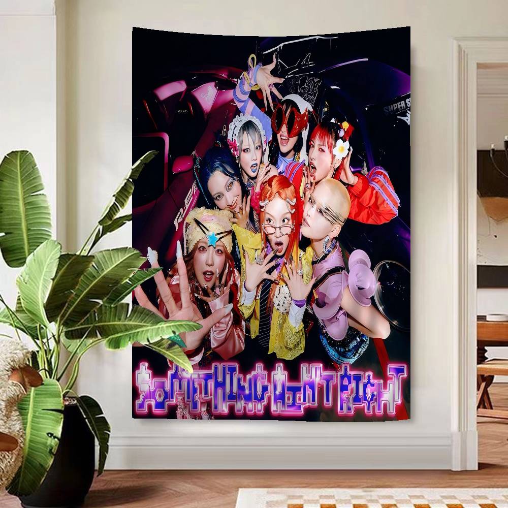 Kpop XG Group Hanging Bohemian Tapestry Hanging Tarot Hippie Wall Rugs Dorm Japanese Tapestry