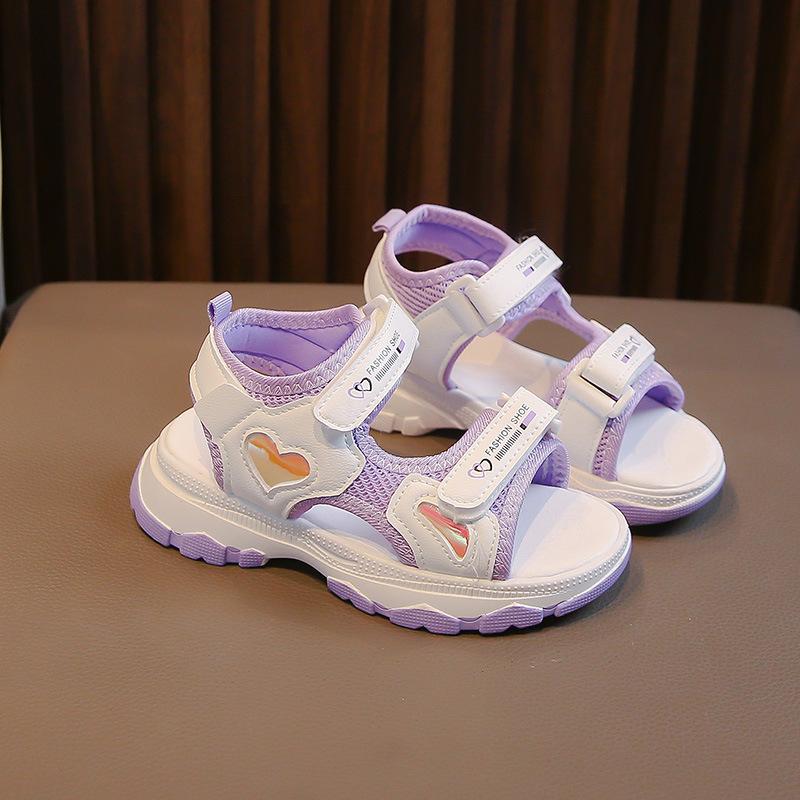 

Girls sandals summer 2025 new popular soft sole non-slip fashion children s sports sandals princess slippers 26