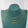 Women's High-End Gold Polished Water Wave Necklace - Simple Style Chain Jewelry