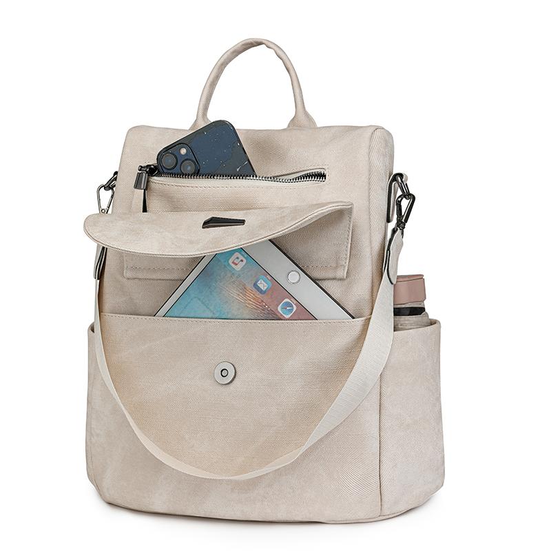 Женский мягкий кожаный рюкзак для путешествий — фото 9